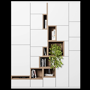 Modular High-Quality Shelf System 3D model image 1 