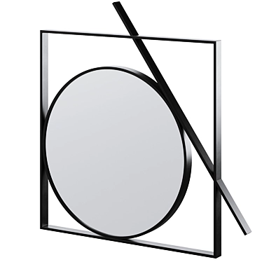 Sleek Modern Wall Mirror Design 3D model image 1 