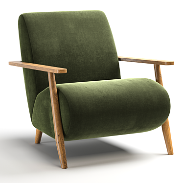 Title: Scandinavian Style Meghan Armchair 3D model image 1 