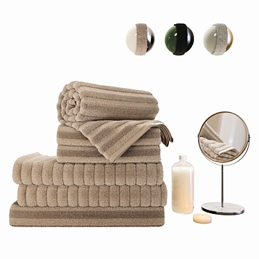 Bathroom Decor Set with Towels 3D model image 1 