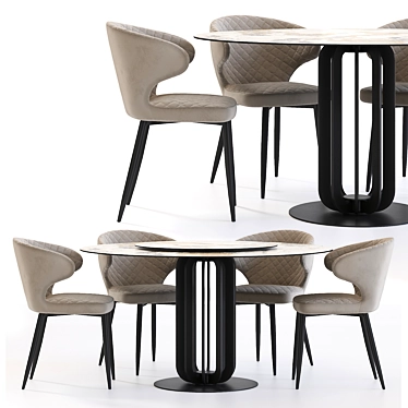 Bolzano Dining Set with B606 Stool 3D model image 1 