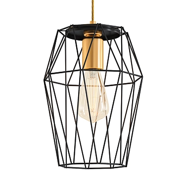 Modern Wire Metal Pendant Lighting 3D model image 1 