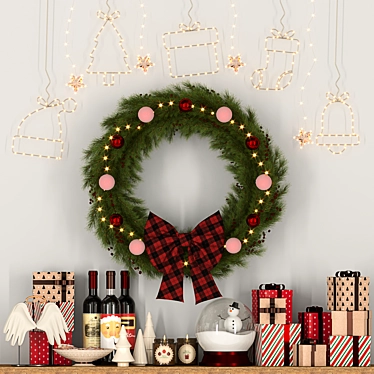 Festive Christmas Decor Set 3D model image 1 