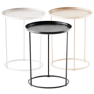 Contemporary Round Coffee Table, MEMEDESIGN 3D model image 1 