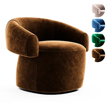 Modern Upholstered Armchair by Moroso 3D model image 1 