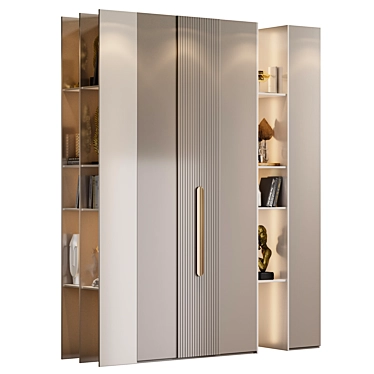 Neoclassical Wardrobe 30, Elegant Storage Solution 3D model image 1 