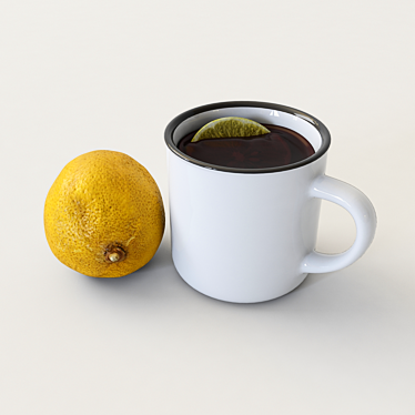 Mug of tea with lemon