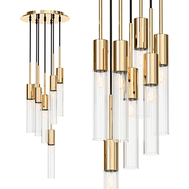 Elegant Eichholtz Lulu Chandelier 3D model image 1 