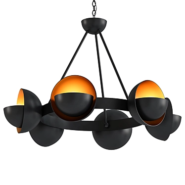 Elegant Sunset Blvd Chandelier 3D model image 1 