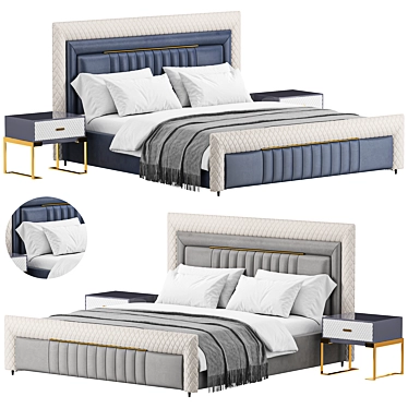 Modern Nordic Luxury Leather Bed