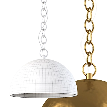 Whare Single Dome Pendant Light 3D model image 1 