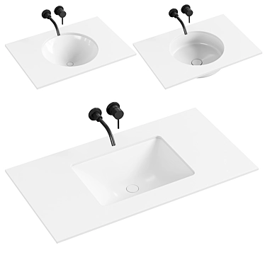 Marea Set 2-Piece Sink 3D model image 1 