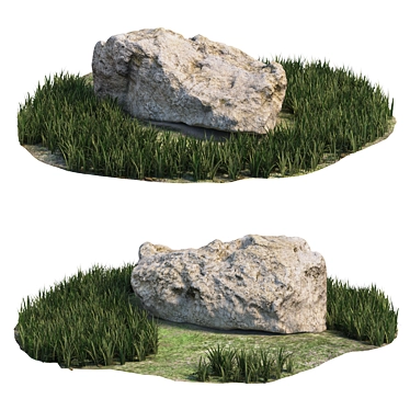 Elevated Stone Landscape Set 3D model image 1 