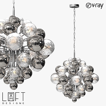 Modern Loft Pendant Light Fixture 3D model image 1 