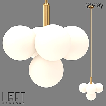 Hanging Light Fixture with G9 Lamps 3D model image 1 