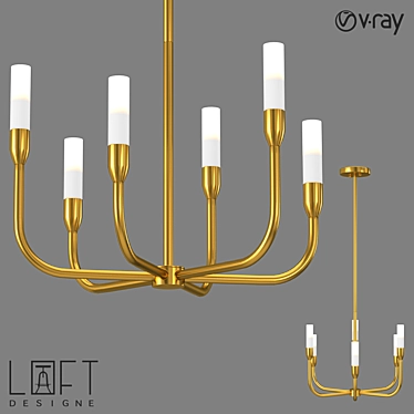 Industrial Pendant Light Fixture 3D model image 1 