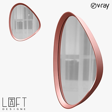 LoftDesigne 101017 Wooden Mirror 3D model image 1 