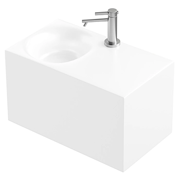 Scarabeo Cube Black Washbasin BIO 3D model image 1 