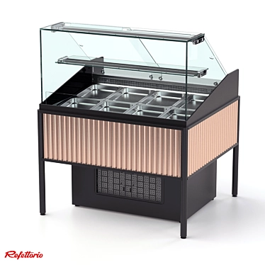 Closed gastronomic refrigerated showcase with shelf (RGM1СS Moon Light series)