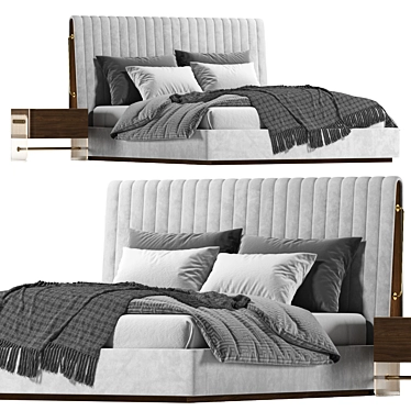 Modern Mezzo Rivers Bed Design 3D model image 1 