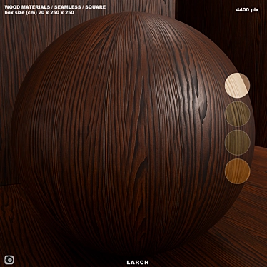 Seamless Larch Wood Material Collection 3D model image 1 