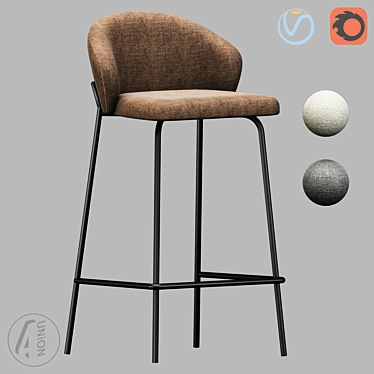 Industrial Style Barrel Chair 3D model image 1 