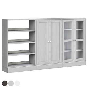 Modern Grey Havsta Storage Cabinet 3D model image 1 