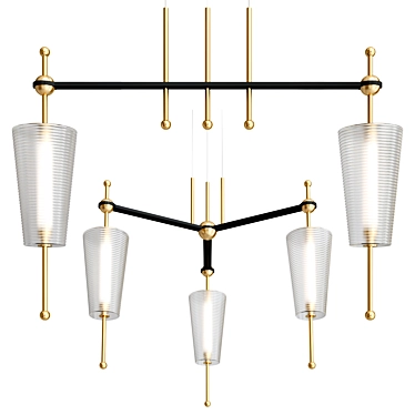 Elegant Toscana LED Chandelier Collection 3D model image 1 