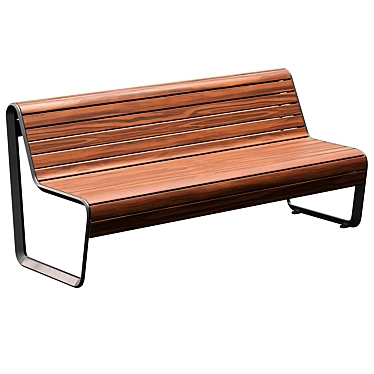 Borola Outdoor Bench 3D Model 3D model image 1 