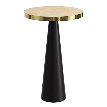 Modern Brass Side Table. 3D Assets. 3D model image 1 