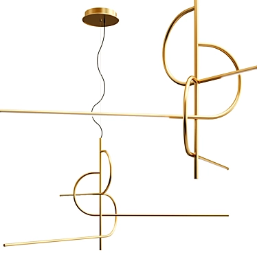 Heavenly Key Suspension Lamp - Gallotti Radice 3D model image 1 