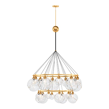 Elegant Skye Ring Chandelier 3D model image 1 