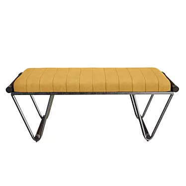 Elegant Adriana Upholstered Bench 3D model image 1 