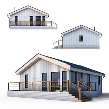 Rustic Barn House Model 3D model image 1 