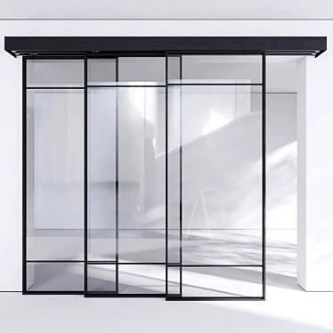 Aluminum Graphic Room Partition Kit 3D model image 1 