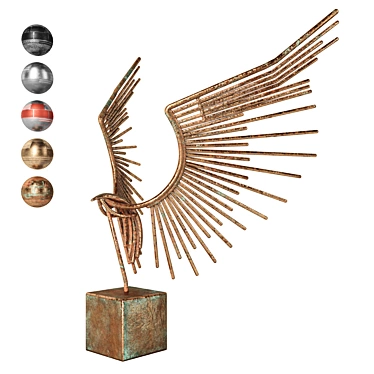 Modern Bird Sculpture for Interiors 3D model image 1 