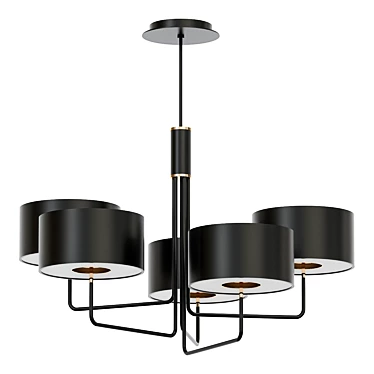 Elegant T59 Quintet Chandelier 3D model image 1 