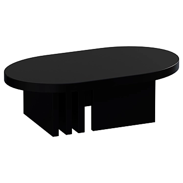 Ottawa Black Coffee Table - Sleek Modern Design 3D model image 1 