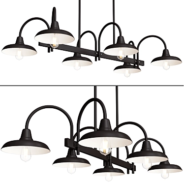 Kichler Marrus Linear Chandelier in 6-Light 3D model image 1 