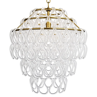 Elegant Noir Dolce Vita Chandelier 3D model image 1 