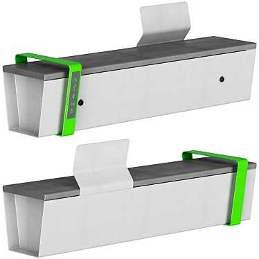 Modern Outdoor Smart Bench 3D model image 1 