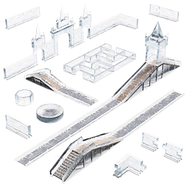 Ice City Playset: Winter Wonderland 3D model image 1 