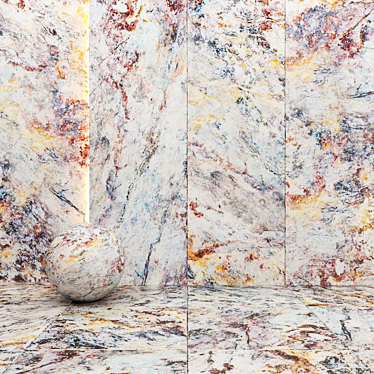 Seamless Marble PBR Material 3D model image 1 