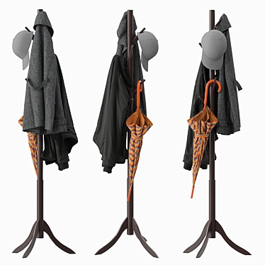 Versatile Coat Rack Stand 3D model image 1 