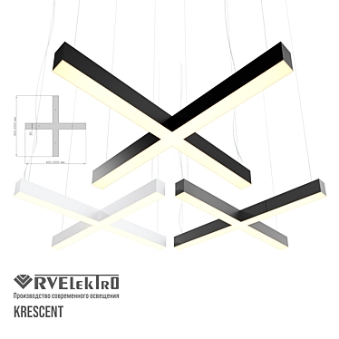 KRESCENT LED Cross Light 3D model image 1 