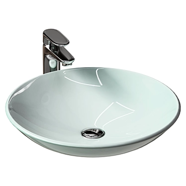 Frosted Glass Wash Basin - Ischia 3D model image 1 