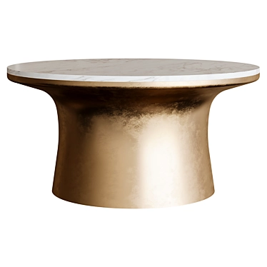 Marble Topped Pedestal Coffee Table 3D model image 1 