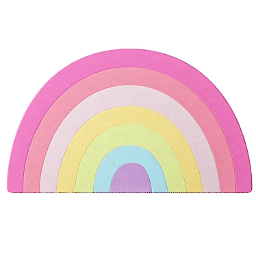 Rainbow Kids Rug 3D model image 1 