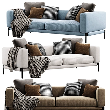 Romeo 2-Seater Modern Sofa 3D model image 1 