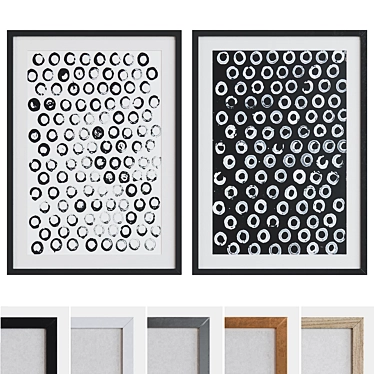 Modern Abstract Picture Frame Set 3D model image 1 